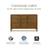 M32328NL,Ambrosia 9-Drawer Assembled Dresser in Natural Walnut