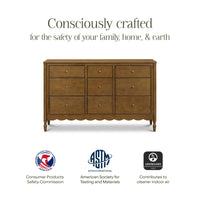 M32328NL,Ambrosia 9-Drawer Assembled Dresser in Natural Walnut