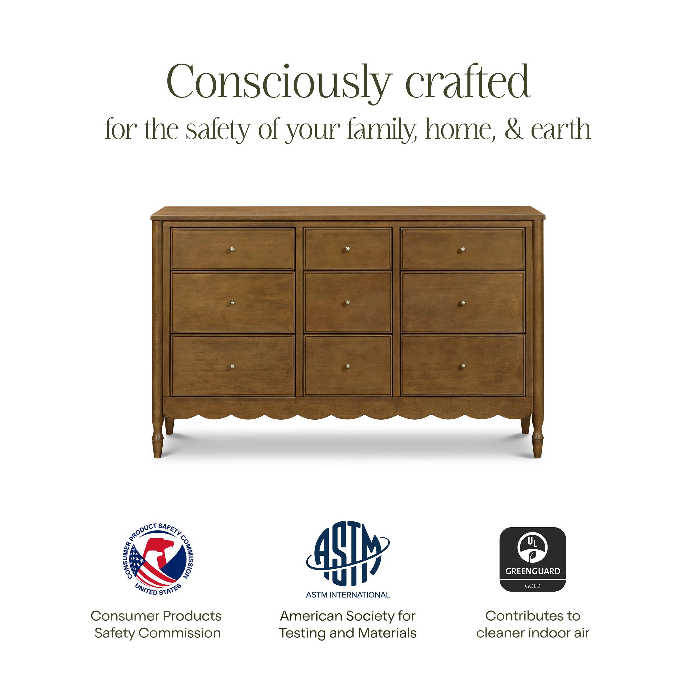M32328NL,Ambrosia 9-Drawer Assembled Dresser in Natural Walnut
