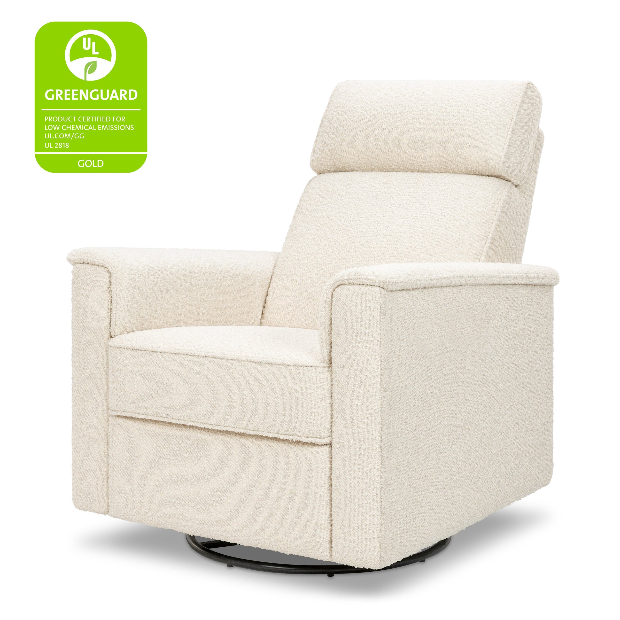 M17183PWB,Willa Deluxe Power Glider Recliner w/Heat&Massage in Performance Ivory Boucle