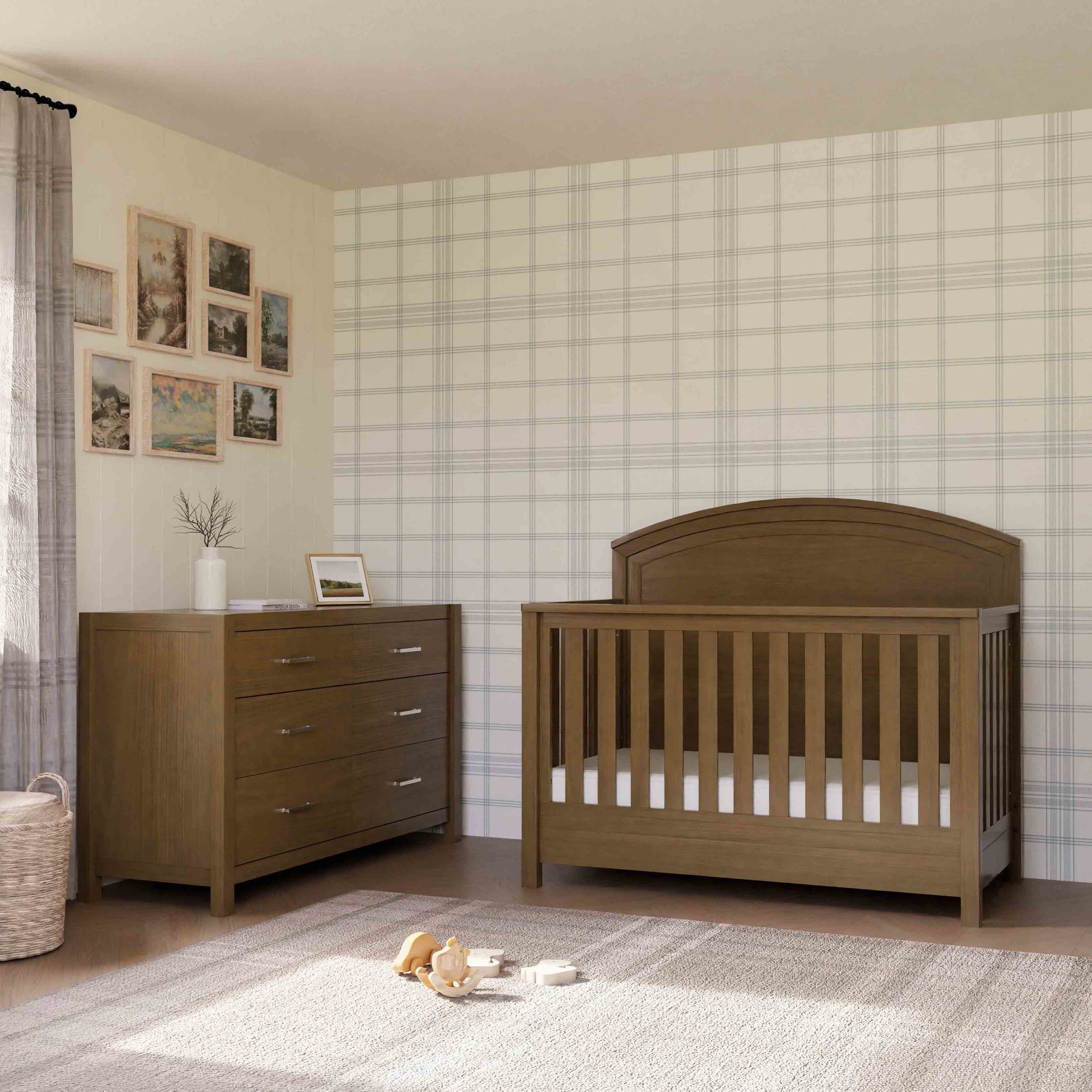 B26416LDF,Hemsted 6-Drawer Assembled Dresser in Walnut Driftwood