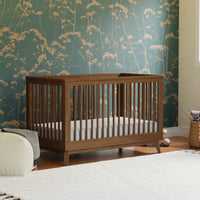 M5801NL,Scoot 3-in-1 Convertible Crib w/Toddler Bed Conversion Kit in Natural Walnut