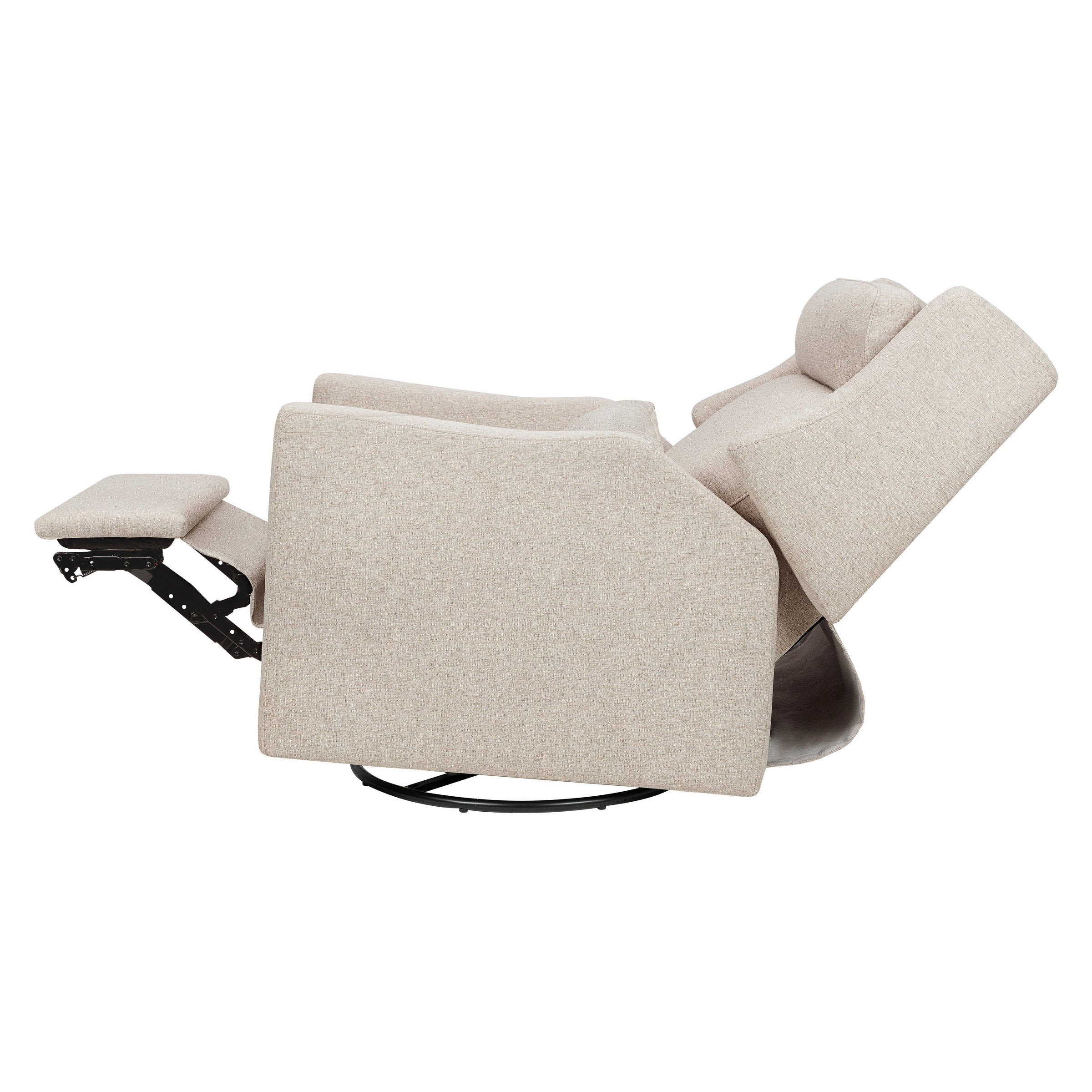 M11286PBEW,Kiwi Plus Power Glider Recliner w/ Power Headrest in Performance Beach Eco-Weave