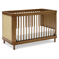 M23701NLBC,Marin with Cane 3-in-1 Convertible Crib in Natural Walnut and Blonde Cane