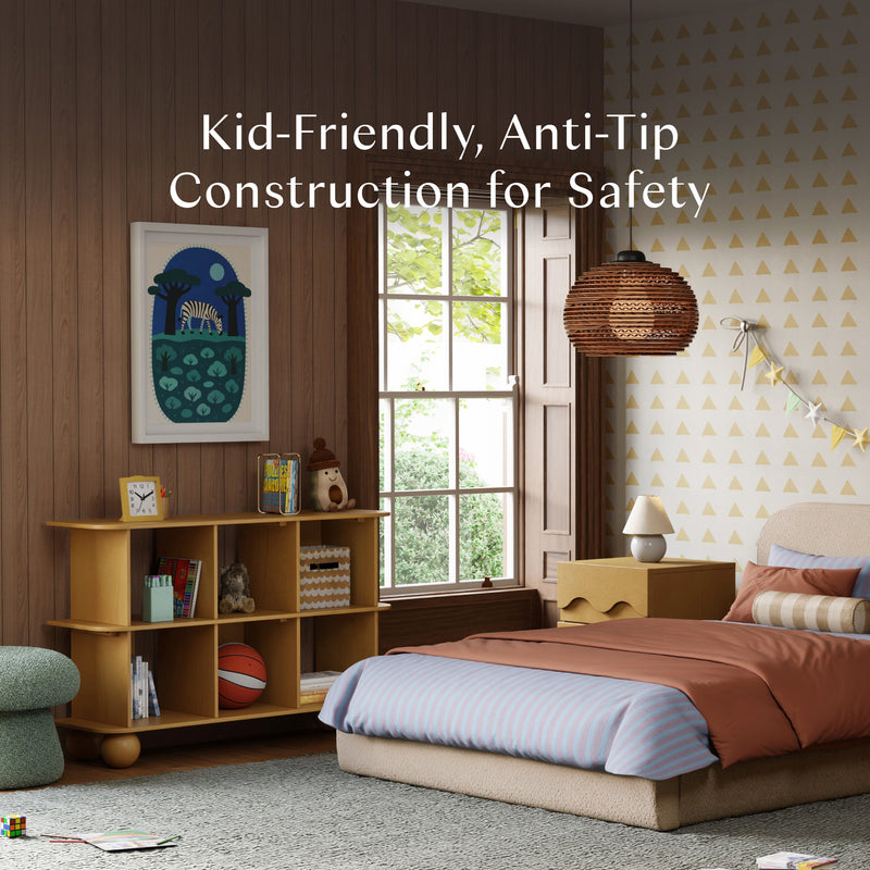 M31811HY,Crosby Open Bookcase in Honey