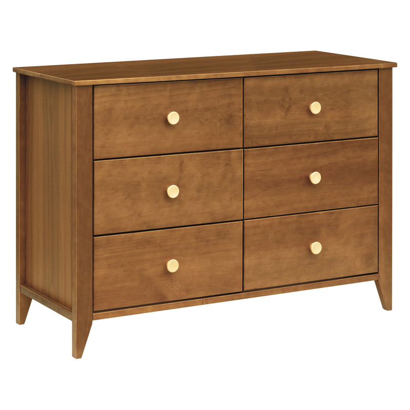 M10326CTN,Sprout 6-Drawer Double Dresser in Chestnut and Natural