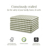 M21785GGH,Crawford Gliding Ottoman in Moss Green Gingham