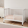 M6601W,Maki Full-Size Folding Crib w/Toddler Bed Conversion Kit in White Finish