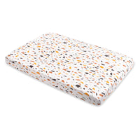 T29136,Terrazzo Muslin Mini Crib Sheet in GOTS Certified Organic Cotton