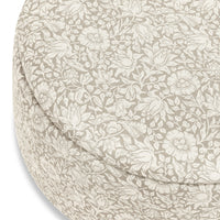 M30985MADF,Tuffet Storage Ottoman Mallow in Ash w/ Dark Wood Ball Feet