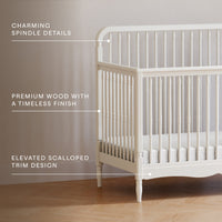 M7141RW,Liberty 4-in-1 Convertible Spindle Crib in Warm White
