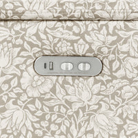 M17186MADB,Willa Plus Power Glider Recliner w/ Power Headrest in Mallow in Ash w/ Dark Wood Base