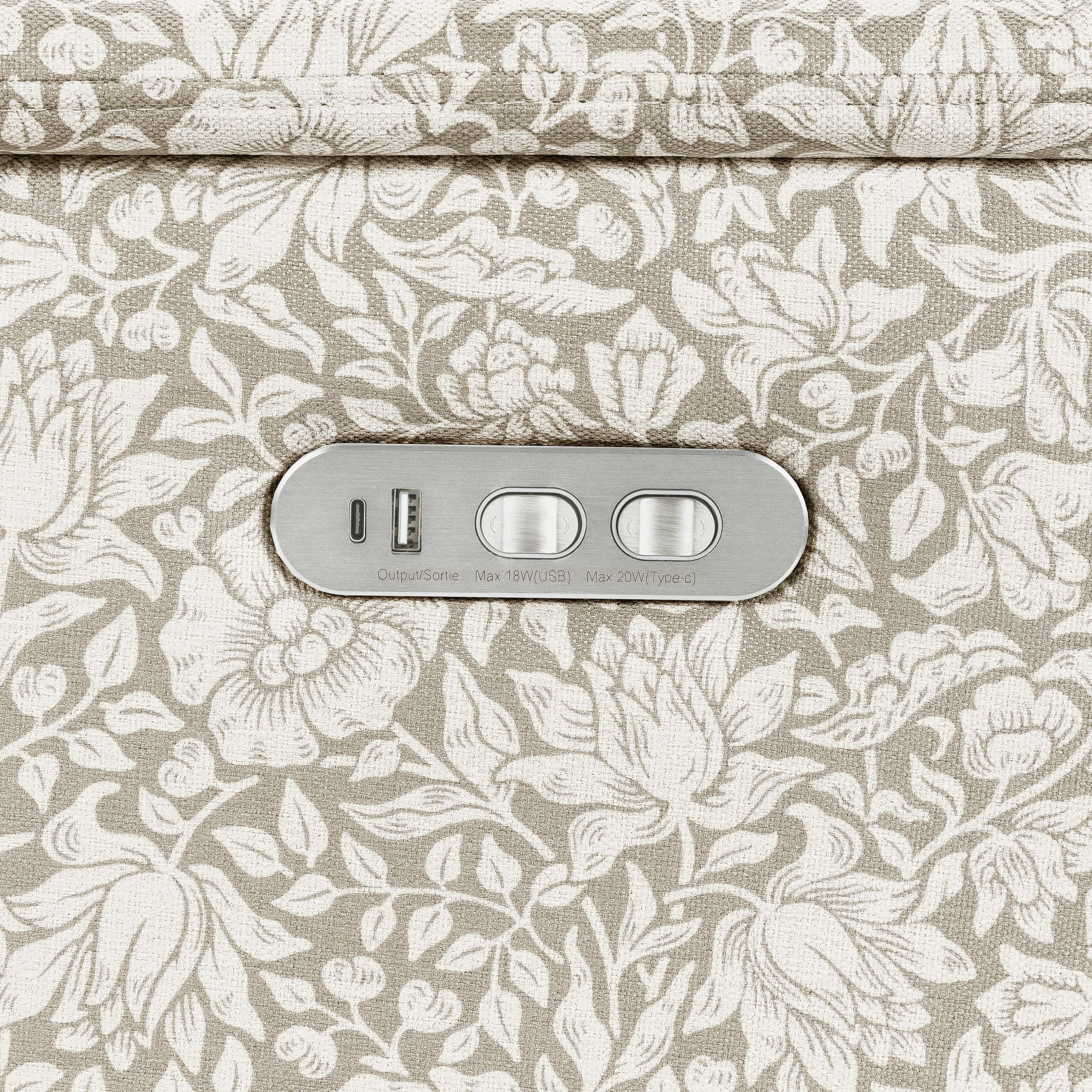 M17186MADB,Willa Plus Power Glider Recliner w/ Power Headrest in Mallow in Ash w/ Dark Wood Base