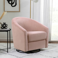 M5887BPV,Madison Swivel Glider in Blush Pink Velvet