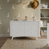 M15916W,Palma 7-Drawer Double Dresser  Assembled in White