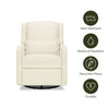 M27787PIEB,Devon Recliner and Swivel Glider in Performance Ivory Eco-Basketweave