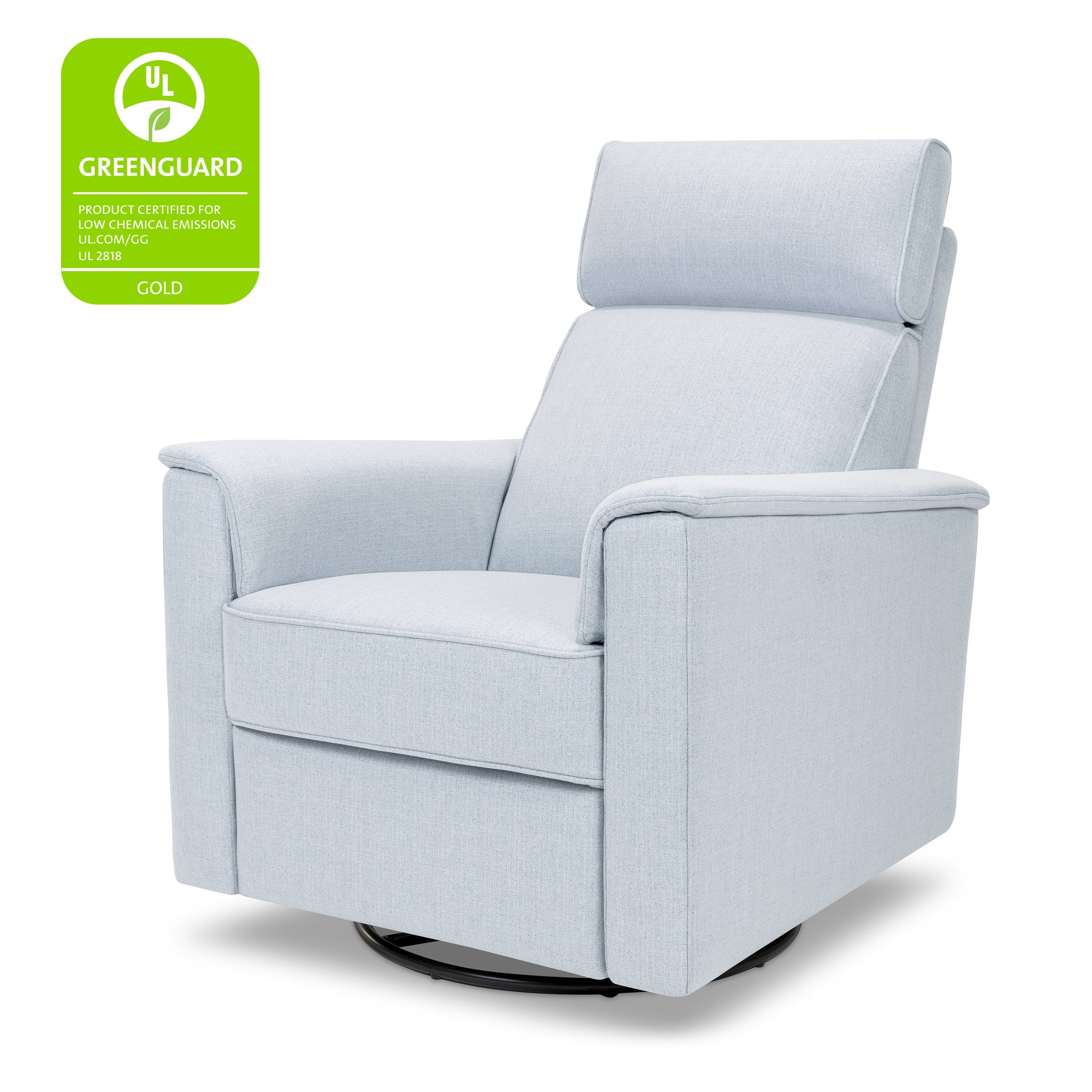 M17182PCET,Willa Pro Power Glider Recliner w/ Power Lumbar in Performance Blue Chambray Eco-Twill