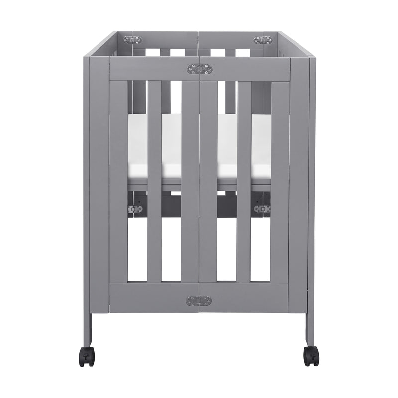 M6698G,Origami Mini Crib in Grey Finish