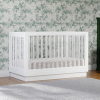 M8601KW,Harlow 3-in-1 Convertible Crib w/Toddler Bed Conversion Kit in White/Acrylic