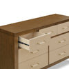 M24816NLPSEW,Eloise 7-Drawer Assembled Dresser in Natural Walnut & Performance Sand Eco-Weave