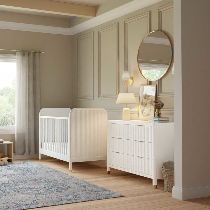 M26742RW,Brimsley Tambour 3-in-1 Convertible Crib in Warm White