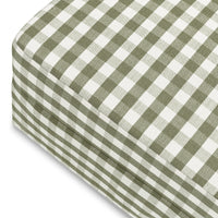 M21785GGH,Crawford Gliding Ottoman in Moss Green Gingham