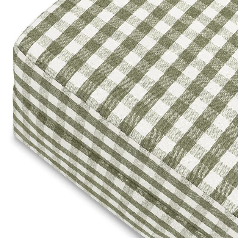 M21785GGH,Crawford Gliding Ottoman in Moss Green Gingham