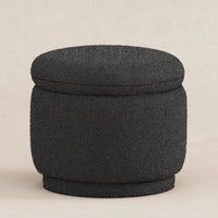 M22985BKB,Enoki Storage Ottoman in Black Boucle