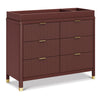 M26716CR,Brimsley Tambour 6-Drawer Assembled Dresser in Crimson