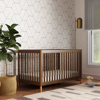 M12901NLGLD,Gelato 4-in-1 Convertible Crib w/Toddler Conversion Kit in Natural Walnut Gold Ft