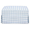 M21785BGH,Crawford Gliding Ottoman in Blue Gingham