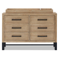 B25816DF,Newbern 6-Drawer Assembled Dresser in Driftwood