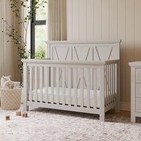 B14501WDF,Emory Farmhouse 4-in-1 Convertible Crib in White Driftwood