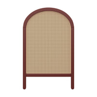 M25601CRNC,Bondi Cane 3-in-1 Convertible Crib w/ Toddler Bed Kit in Crimson with Natural Cane