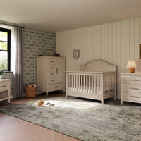 M34401SDB,Beckett Rustic 4-in-1 Convertible Curve Top Crib in Sandbar