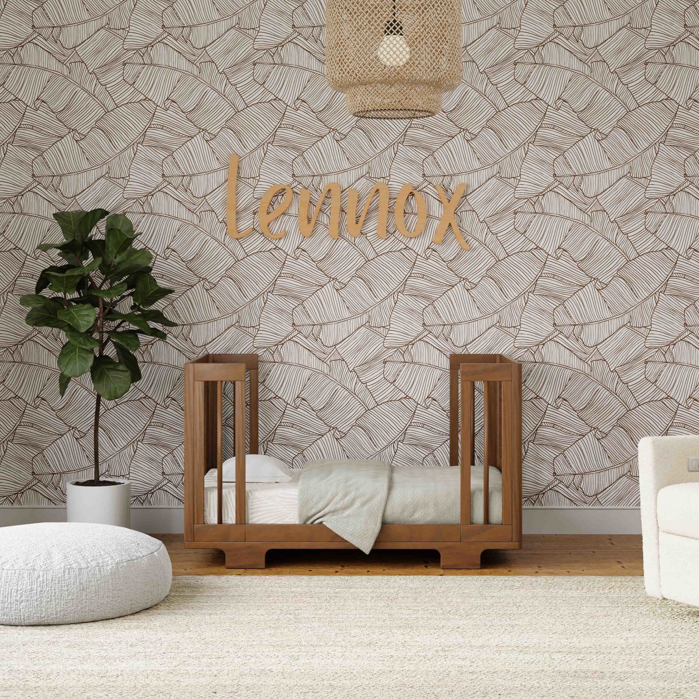 M23401NL,Yuzu 8-in-1 Convertible Crib w/All-Stages Conversion Kits in Natural Walnut