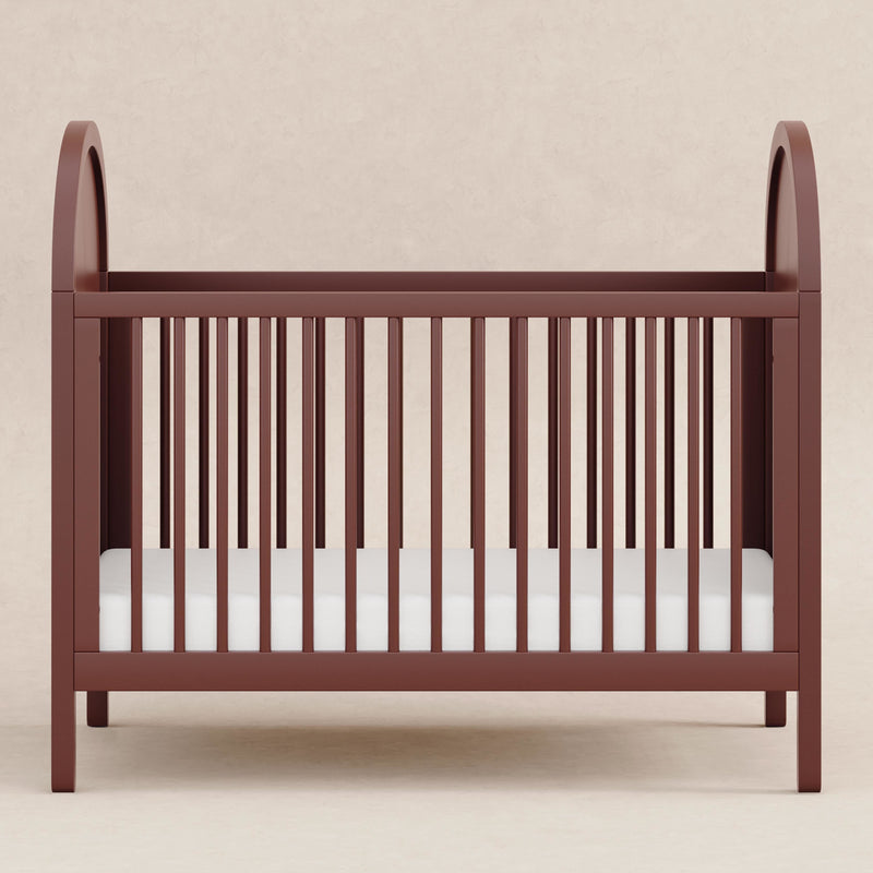 M25601CRNC,Bondi Cane 3-in-1 Convertible Crib w/ Toddler Bed Kit in Crimson with Natural Cane
