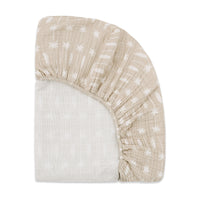 T27035,Beach Bum Muslin Crib Sheet in GOTS Certified Organic Cotton