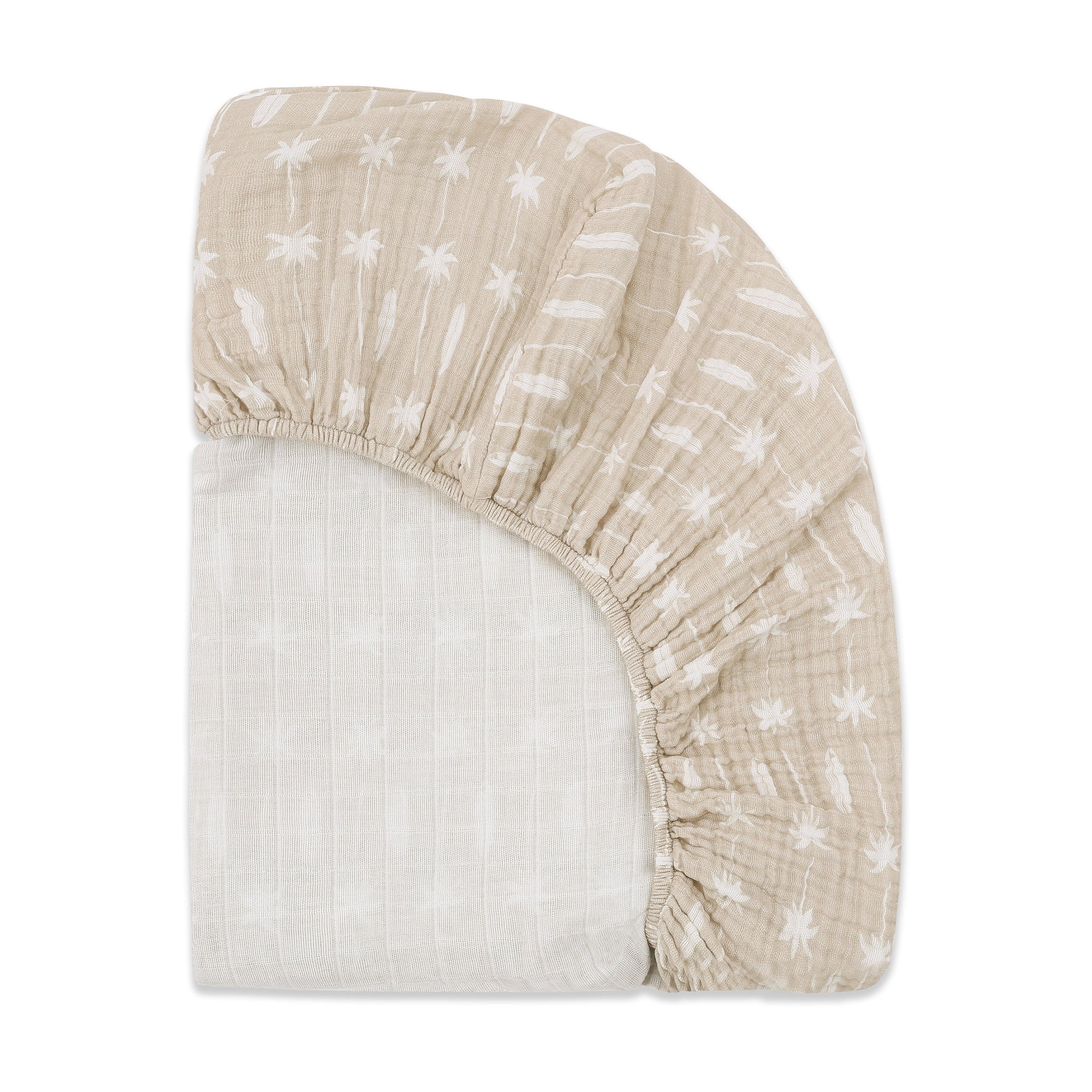 T27035,Beach Bum Muslin Crib Sheet in GOTS Certified Organic Cotton