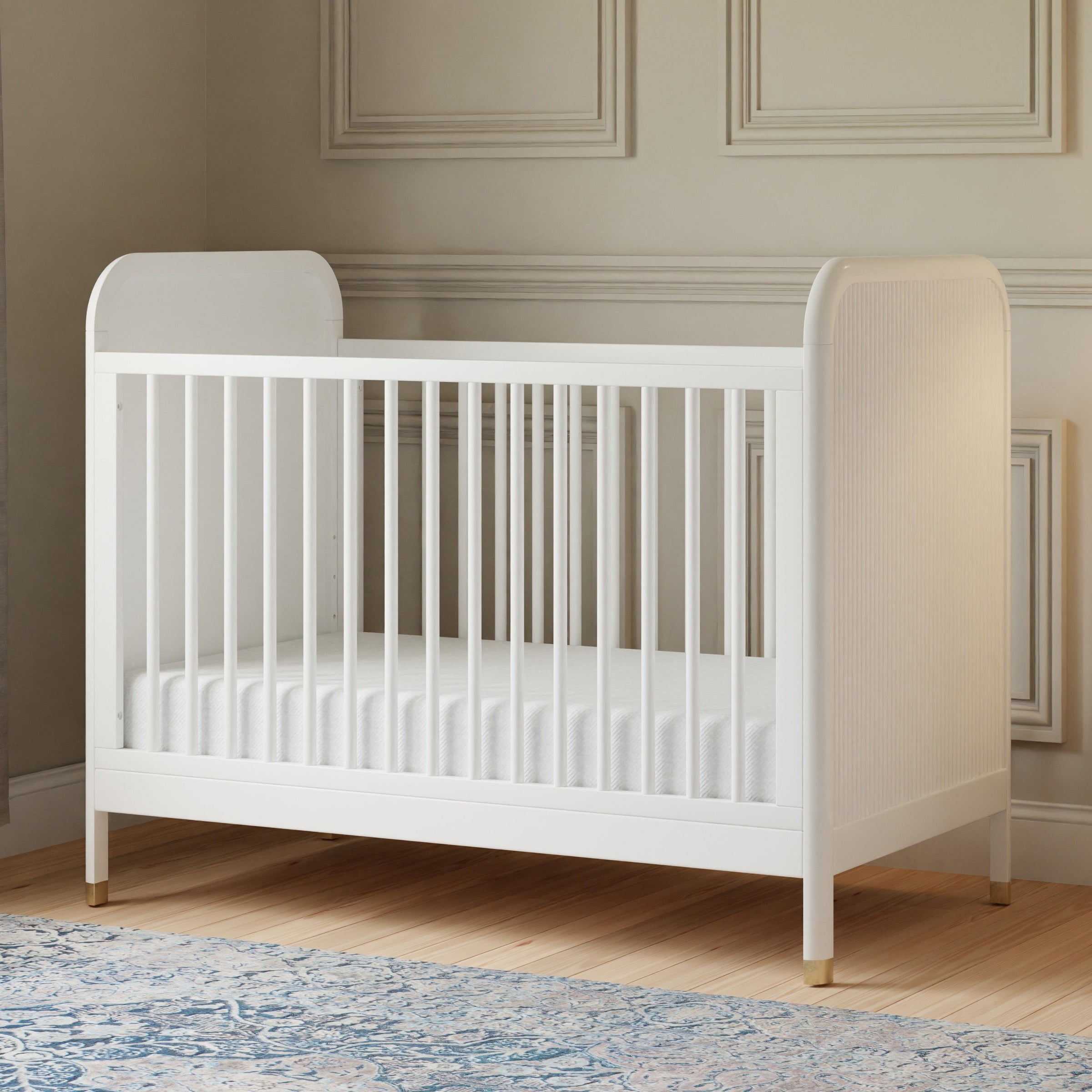 M26742RW,Brimsley Tambour 3-in-1 Convertible Crib in Warm White