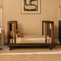 M33380TE,Nate Berkus x Babyletto Astre All-Stages Crib w/Bassinet & Toddler Bed Kits in Toffee