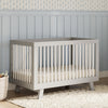 M4201GW,Hudson 3-in-1 Convertible Crib w/Toddler Bed Conversion Kit in Grey/White