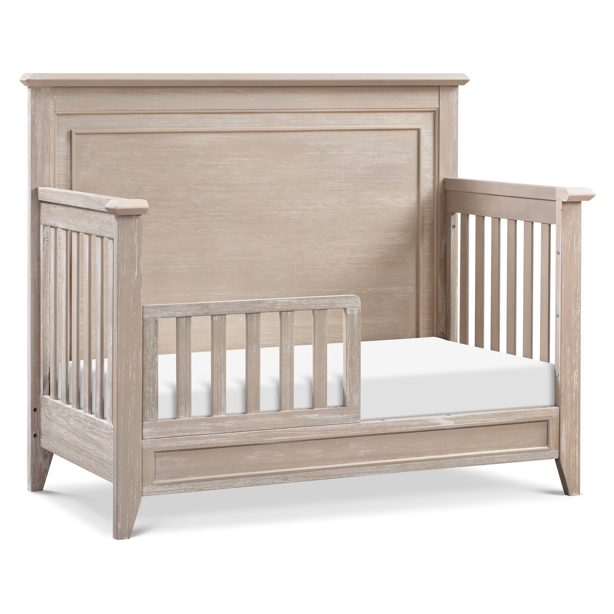 M24401SDB,Beckett Rustic 4-in-1 Convertible Flat Top Crib in Sandbar