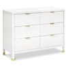 M26716RW,Brimsley Tambour 6-Drawer Assembled Dresser in Warm White