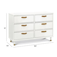 B14316RW,Tanner 6-Drawer Dresser in Warm White