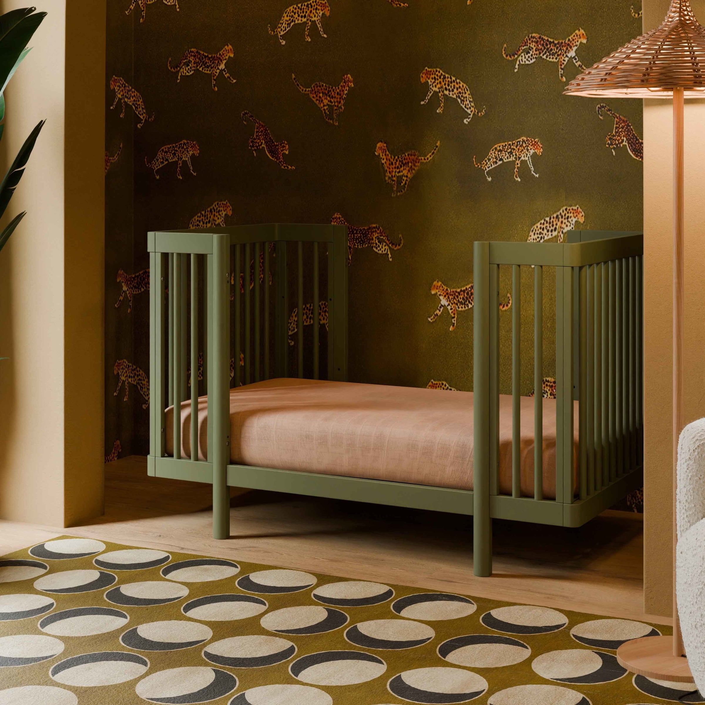 M29880OL,Pogo 8-in-1 Convertible Crib w/All-Stages Conversion Kits in Olive