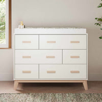 M5826WNX,Scoot 6-Drawer Dresser in White/Washed Natural