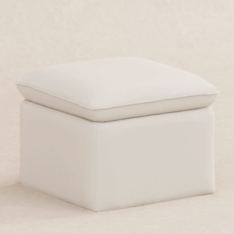 M20985PCMEW,Cali Storage Ottoman in Performance Cream Eco-Weave