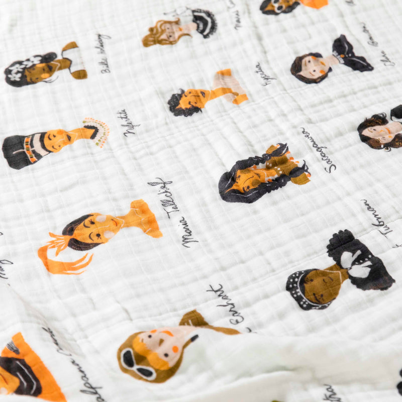 T28439,Women In History Muslin Quilt in GOTS Certified Organic Cotton