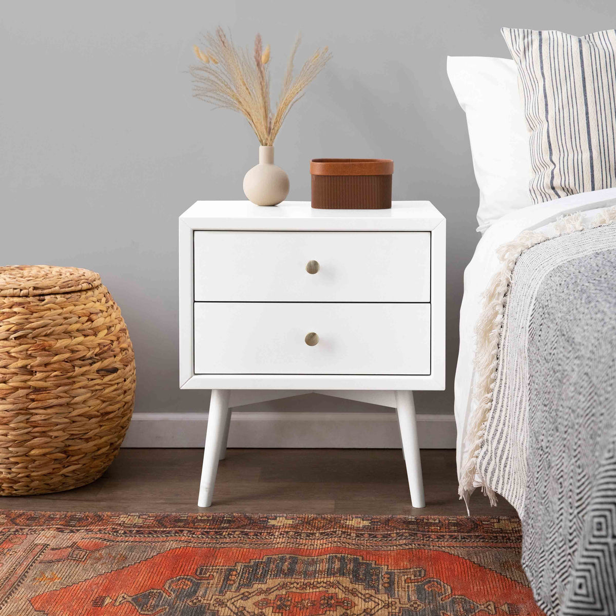 M15960RW,Palma Nightstand  Assembled in Warm White